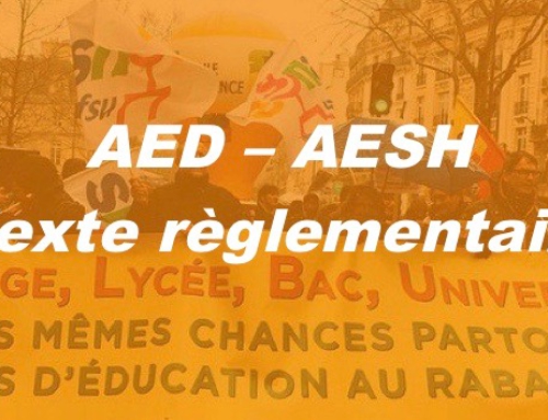 AESH : Comité Technique Ministériel du 16 mai 2018