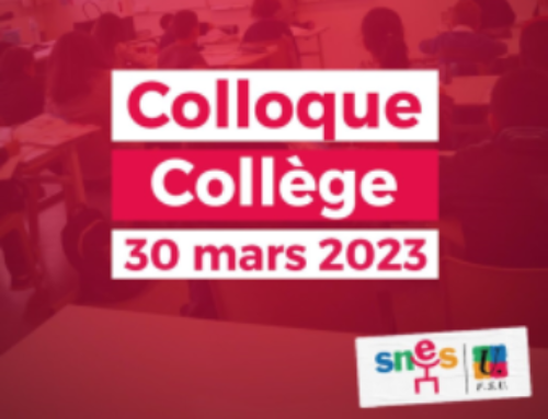 Colloque « Collège » du SNES-FSU, le 30 mars