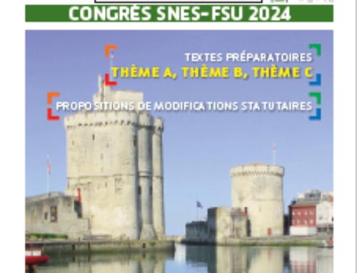 Congrès SNES-FSU 2024 – Textes préparatoires