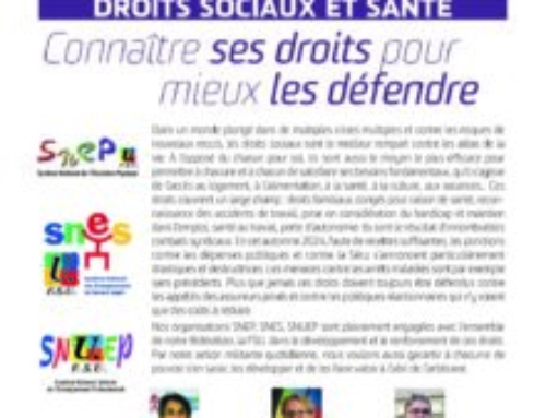 Droits sociaux et santé – Supplément de l’US n°849