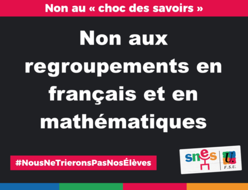 Contre le choc des savoirs : un vœu en CA de rentrée