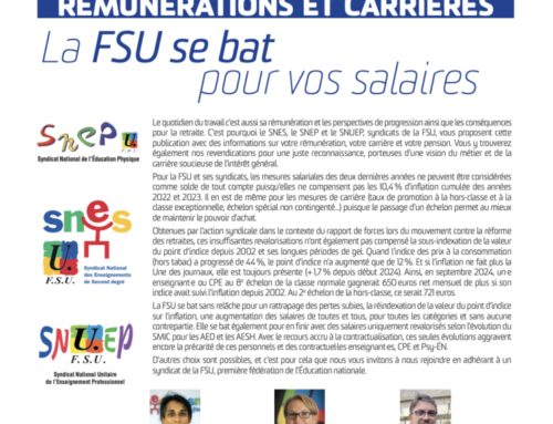 Rémunérations et carrières – Supplément de l’US #850