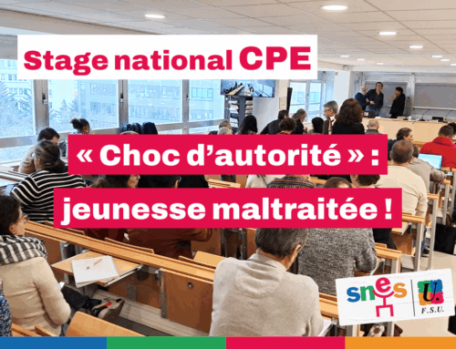 « Choc d’autorité » : une jeunesse maltraitée !