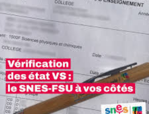 Période des VS ou ventilations de service ! Vigilance !