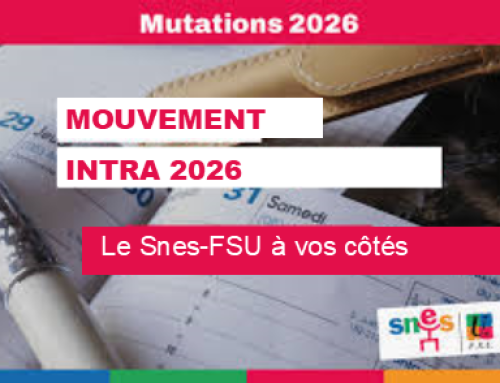 Intra 2026 : le SNES-FSU à vos côtés : visio, permanences mails et téléphoniques, calendrier, outils…