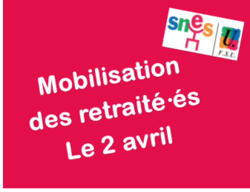 Mobilisation des retraité.es le 2 avril :
