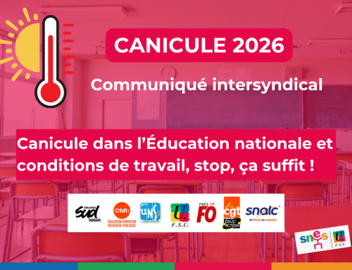 Canicule dans l’Éducation nationale et conditions de travail, stop, ça suffit !