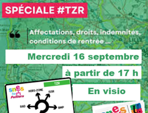 TZR : Visio de rentrée, frais de déplacement, etc… : le SNES vous informe !
